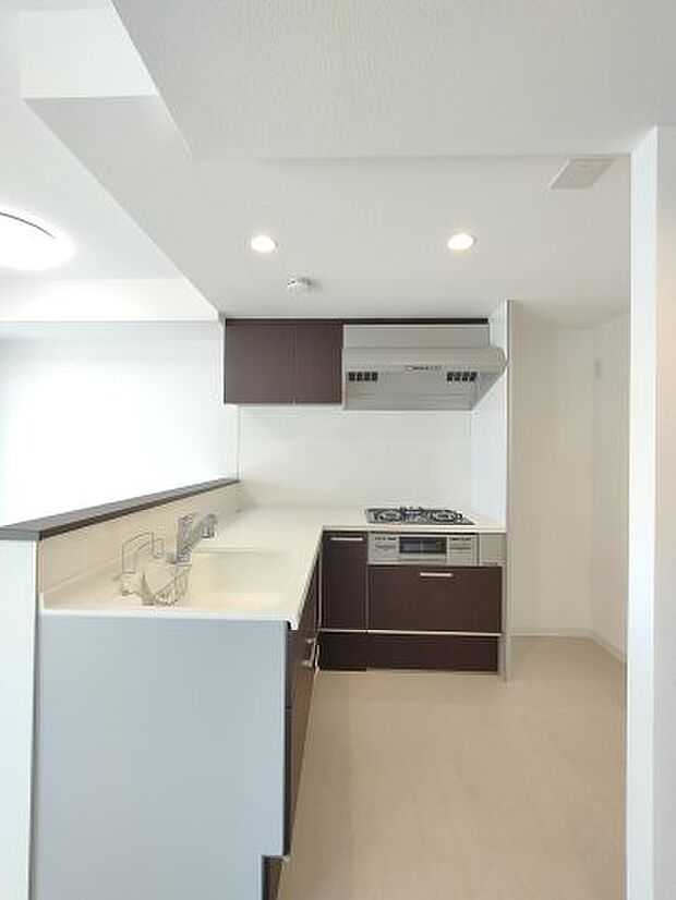 ・キッチン　　作業スペースが広く、収納も充実したキッチンスペース。