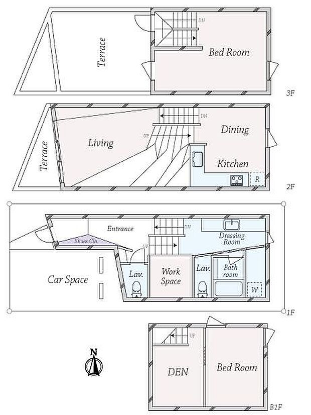 渋谷区恵比寿3丁目戸建(2SLDK)の内観