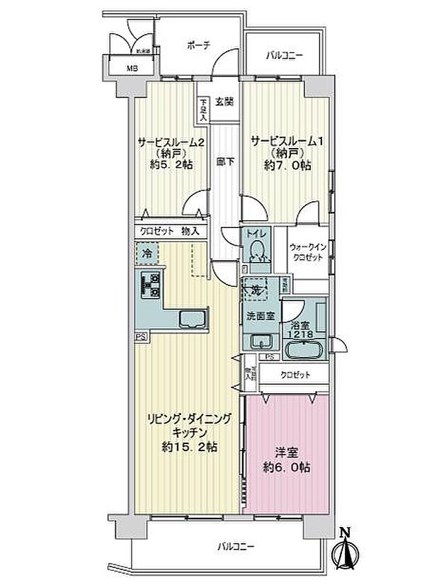 ソフィア板橋徳丸(1SLDK) 2階の内観