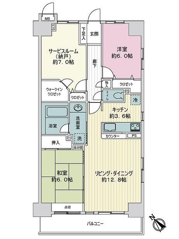 エクレール検見川浜(2SLDK) 10階の内観