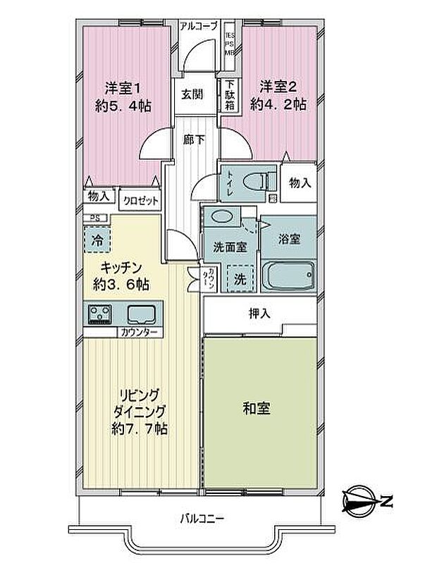 パイロットハウス・サン戸塚(3LDK) 7階の間取り図