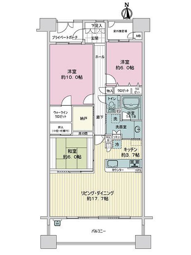 ロフティ稲沢2(3SLDK) 7階の内観
