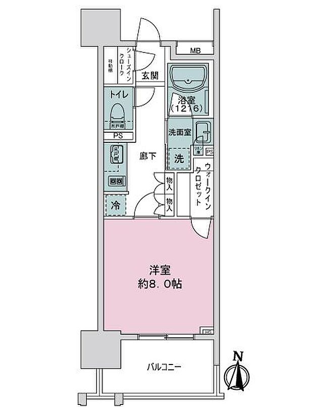 オープンレジデンシア名駅南ＴＨＥ　ＣＯＵＲＴ(1K) 4階の間取り図