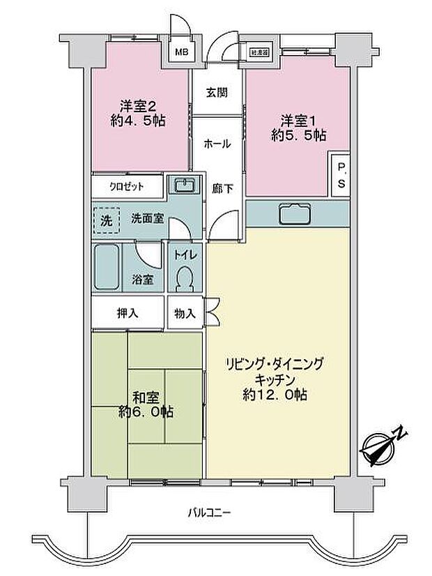 東桜スカイハイツ(3LDK) 8階の内観