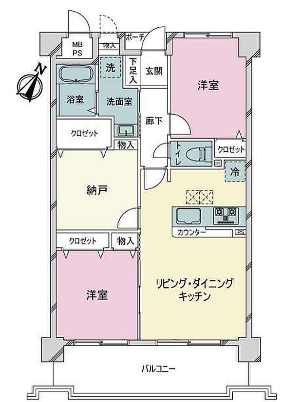 朝日プラザ長束西(2SLDK) 2階の内観