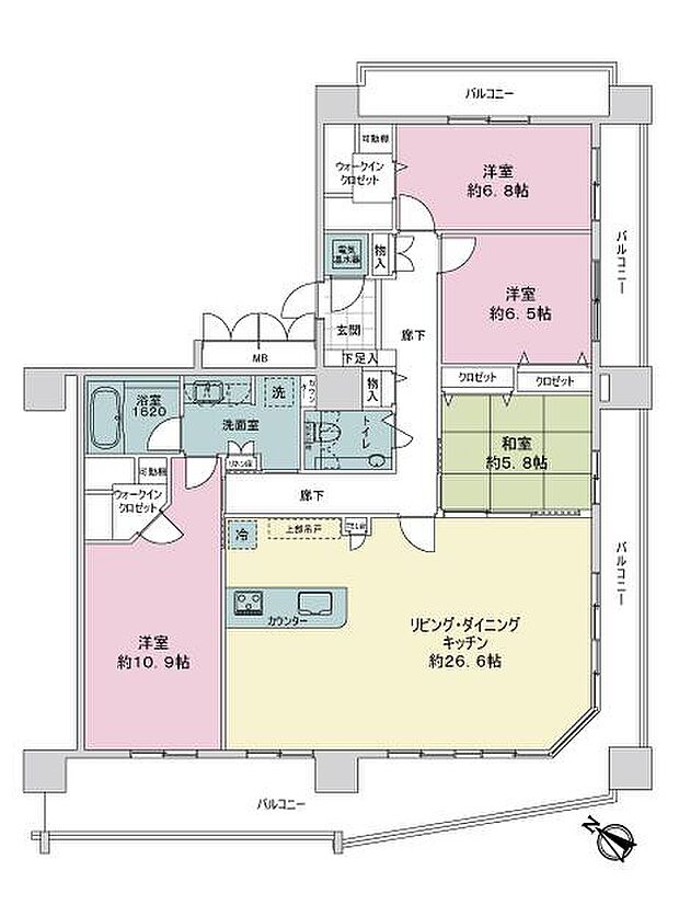 Ｄ’グラフォート沖縄タワー(4LDK) 23階の内観