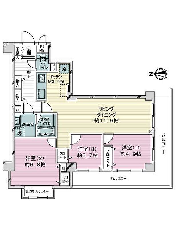 ライオンズマンション成増第三(3LDK) 5階の内観