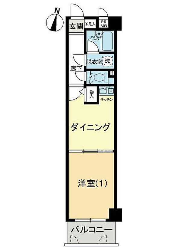 ライオンズマンション倉敷松島(1DK) 1階の内観