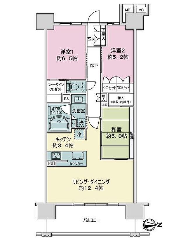 レーベン富山総曲輪　ＭＩＤ　ＡＲＣＨ(3LDK) 10階の内観