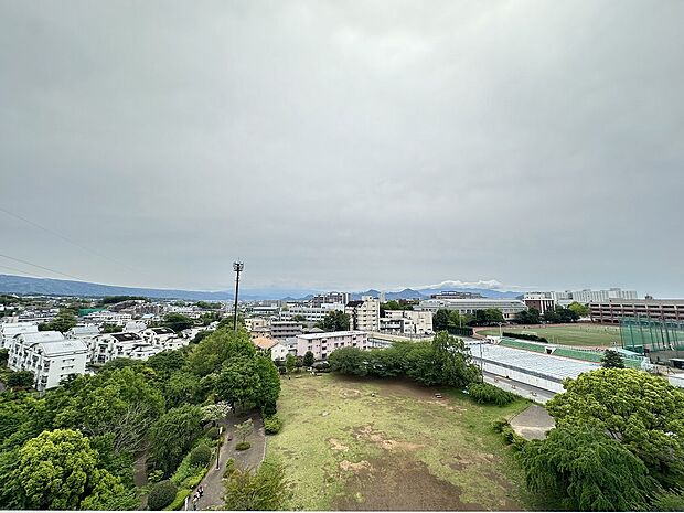 　バルコニーからは上岩崎公園が望めます（南方面）（眺望は永続的に保証されるものではありません）