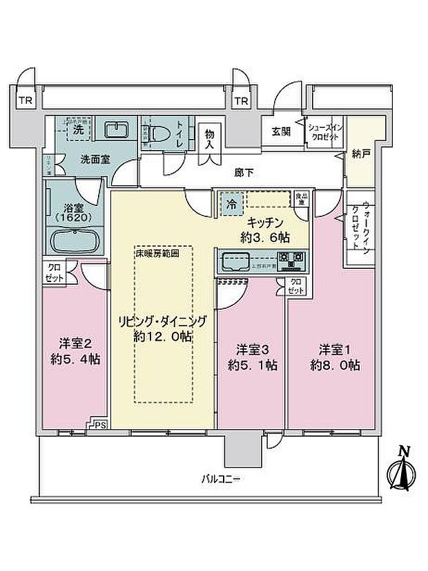 ＯＮＥ札幌ステーションタワー(3LDK) 32階の内観