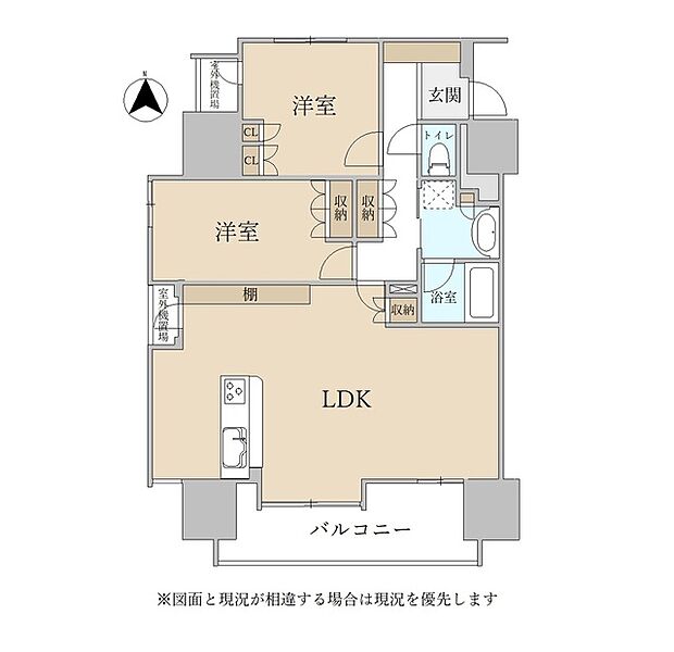 プレミスト浜松中央(2LDK) 13階の間取り図
