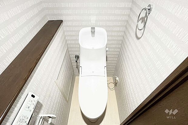 トイレシンプルなデザインのトイレです。［2023年7月2日撮影］