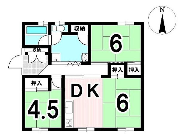 月丘団地 2号棟(3DK) 3階の内観