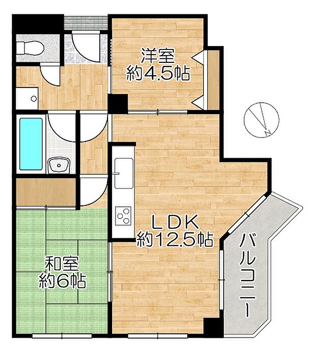 プリオーレ神戸(2LDK) 11階の間取り図