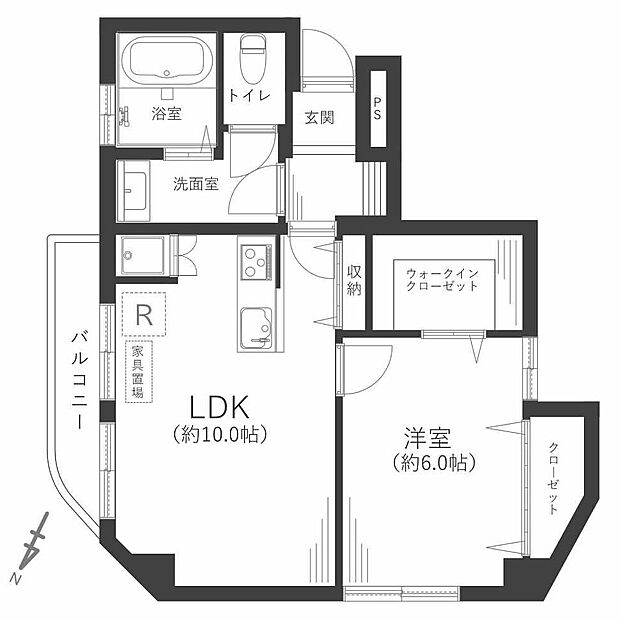 グリーンハイツ東三国(1LDK) 7階の内観