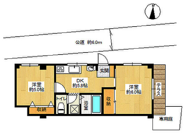 第7つくしマンション(2DK) 1階/108の内観