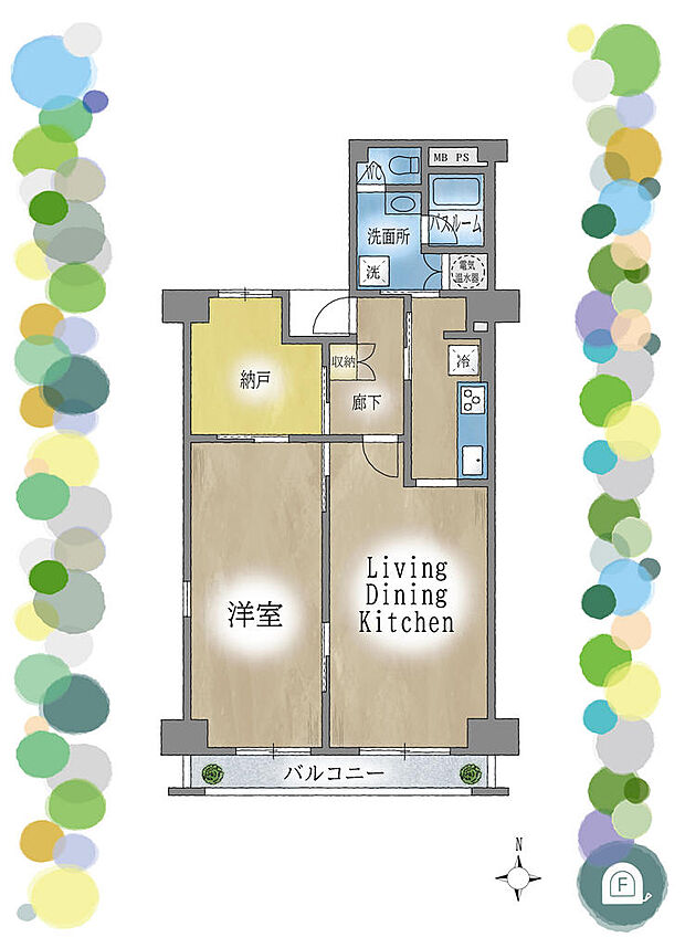 チサンマンション新大阪１０番館(1SLDK) 4階の間取り図