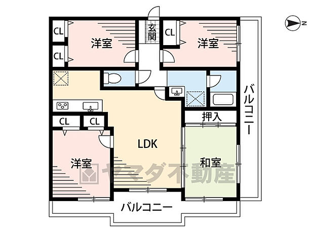 アムール飯倉南(4LDK) 8階の間取り図