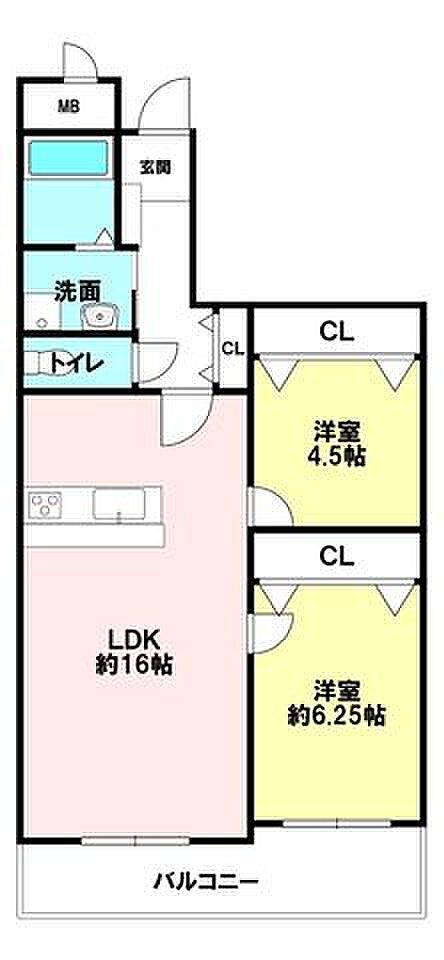 ルネ・パークプラザ(2LDK) 11階の間取り図