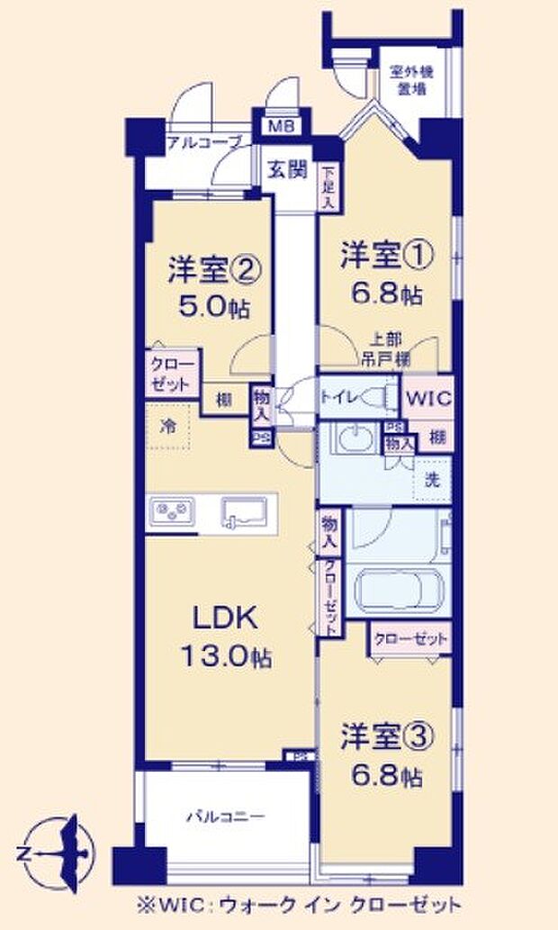 セザール第二川崎大師の間取り