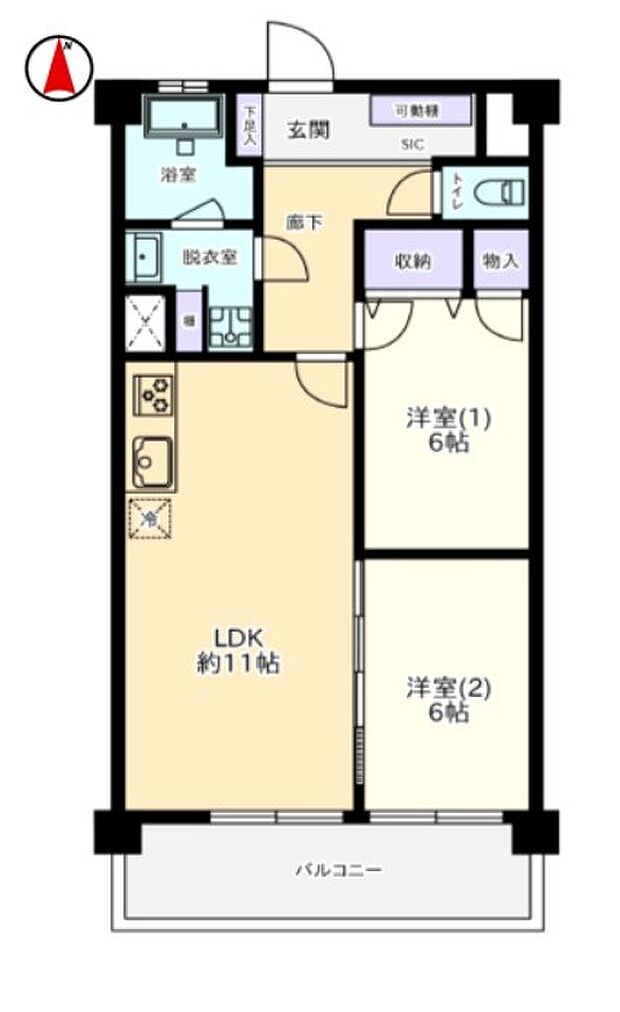 シーアイマンション神奈川(3LDK) 3階の間取り図