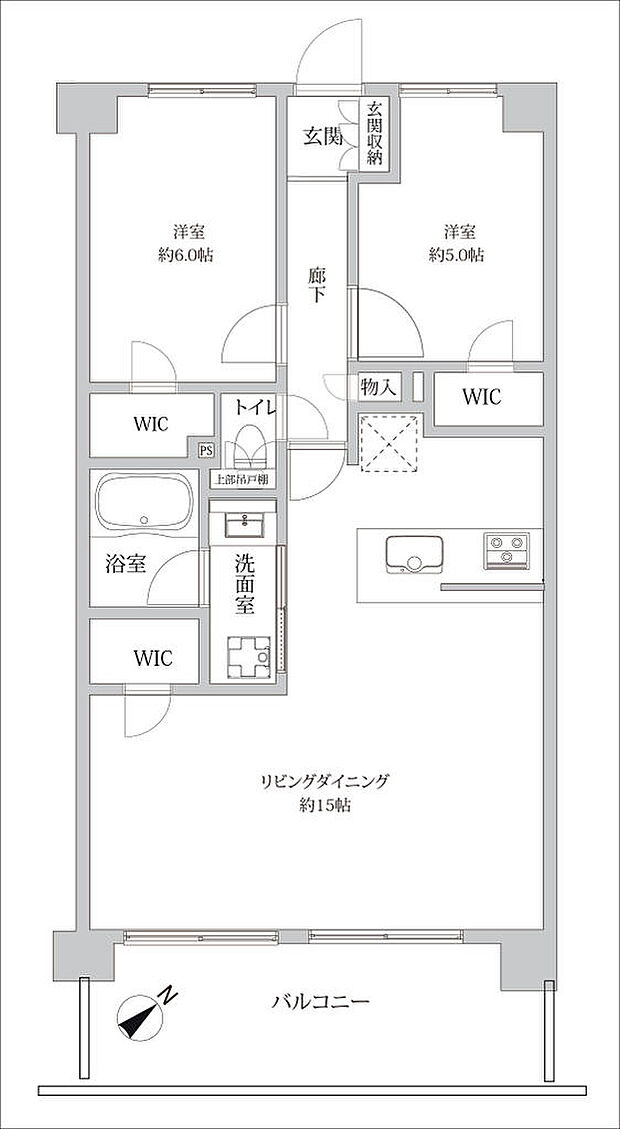サンクレイドル東武練馬弐番館(3LDK) 3階の間取り図