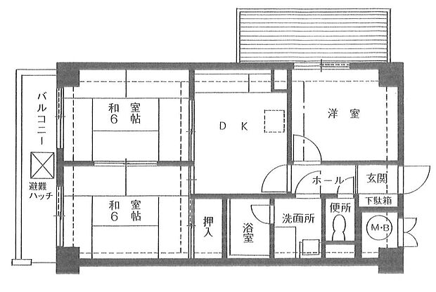 シティマンション南福岡(3DK) 5階の内観