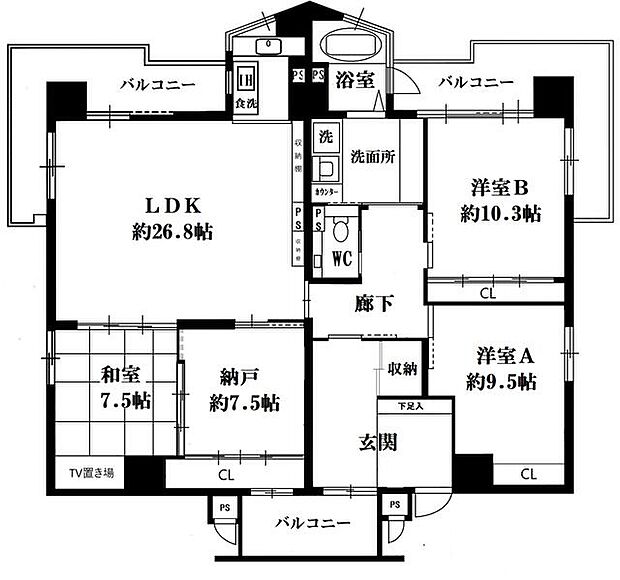 カーサ大入I(4LDK) 7階の内観