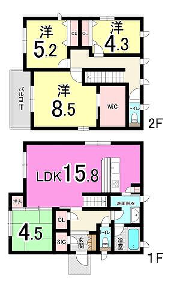 【Floor plan~間取り~】家事同線が最適化された4LDK♪全居室収納有♪南向きリビング♪
