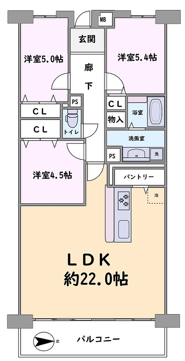 ファミール北大阪パークサイド(3LDK) 13階/1324の内観
