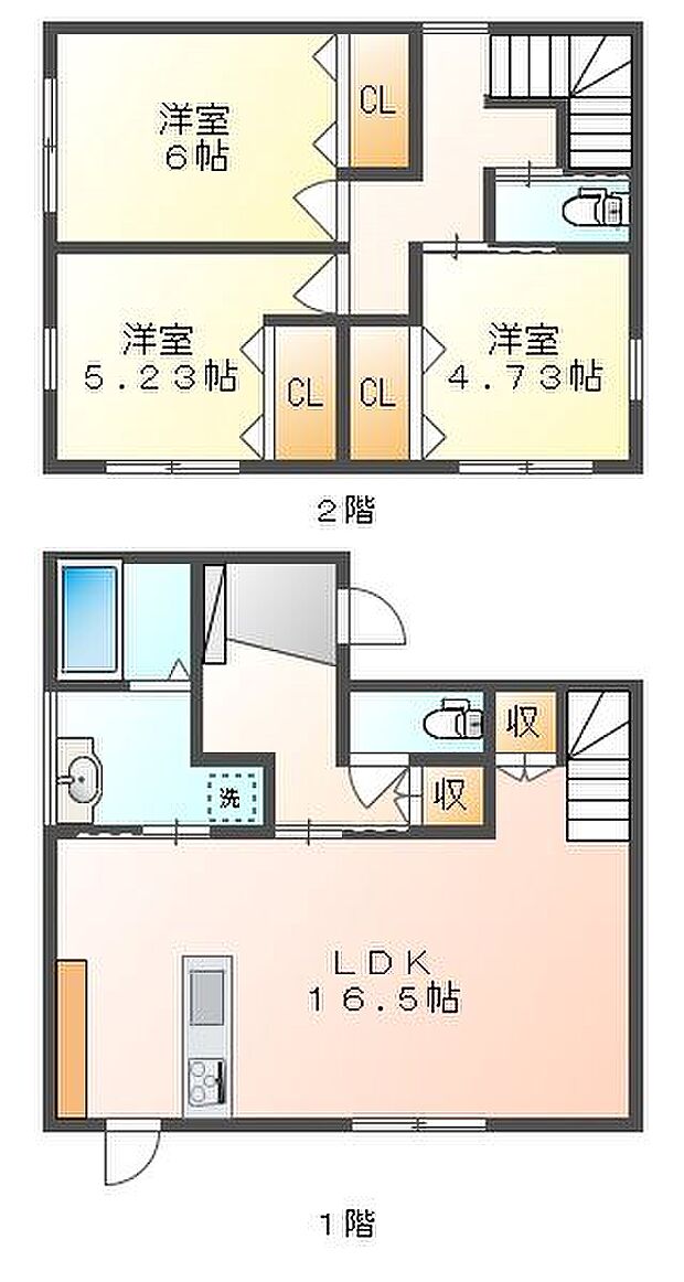 ＪＲ山陽本線 東岡山駅まで 徒歩11分(3LDK)の内観