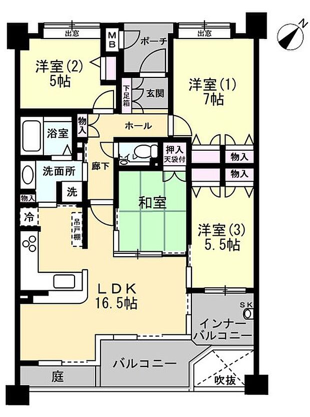 JGMヴェルデ友丘　壱番館(4LDK) 3階/306の内観