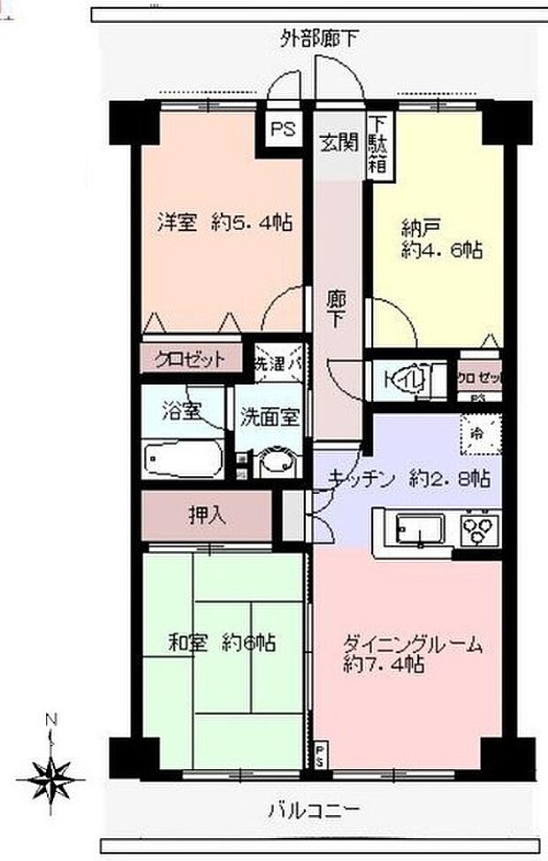 ダイヤモンドスクエア福生武蔵野台第2(2SDK) 3階の間取り図