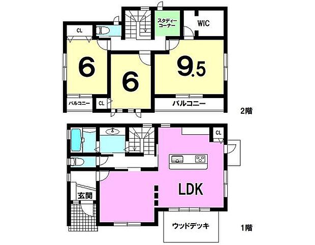 3LDKの間取りです。