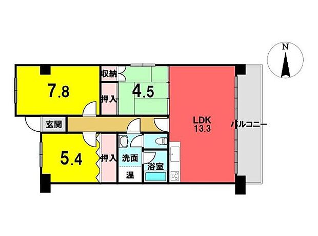 ホーユウパレス福島松川(3LDK) 5階の内観