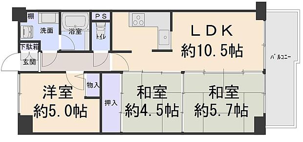 ライオンズマンション鳳壱番館(3LDK) 4階/407の内観