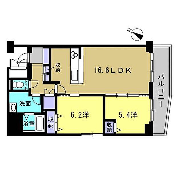 ニューライフ広島(2LDK) 9階の内観