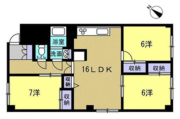 楠木マンション(3LDK) 10階の内観