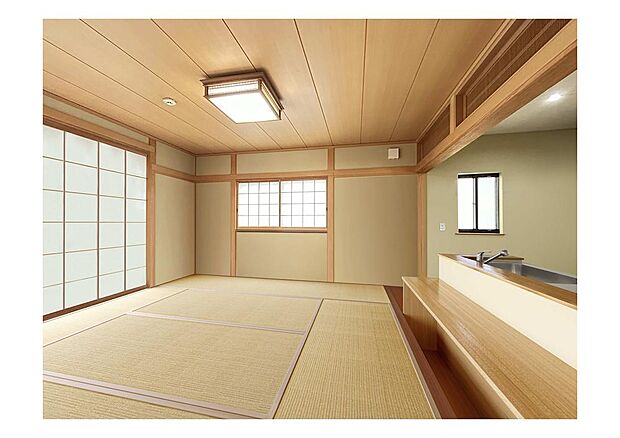 寛ぎの和空間としての使い方が出来る日本ならではの空間です。（一部CG加工あり）