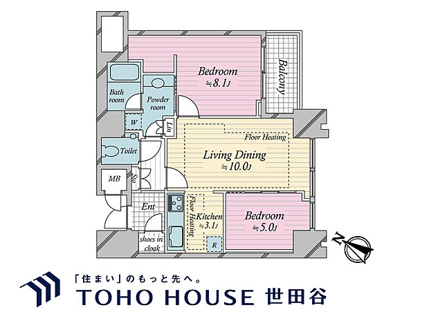 THE ROPPONGI TOKYO(2LDK) 13階の間取り図