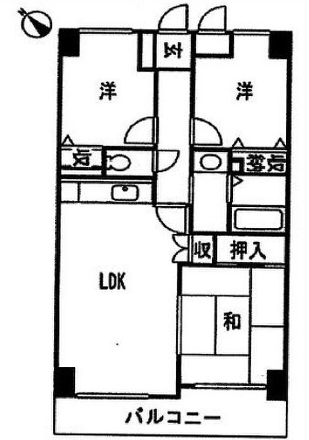 コンツェルトパーク古江(3LDK) 4階の間取り図