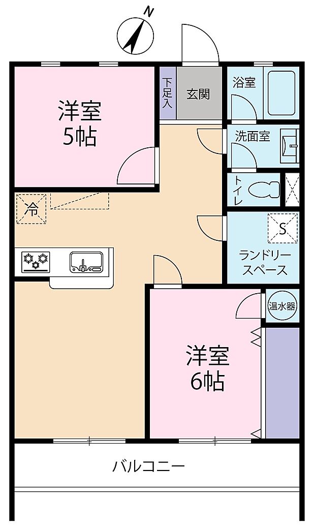 ライオンズマンション広島(2LDK) 1階の内観