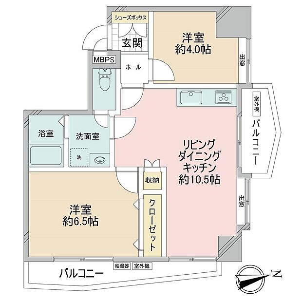 キャニオンマンション石神井台(2LDK) 2階の内観