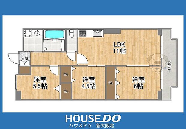 進和江坂アーバンライフの間取り