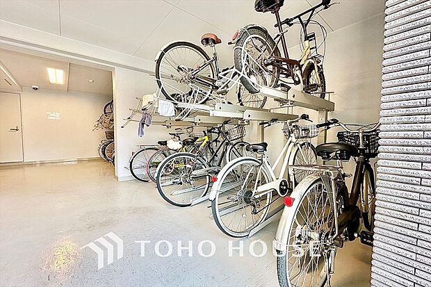 大切な自転車を置いておけるスペースがあります。