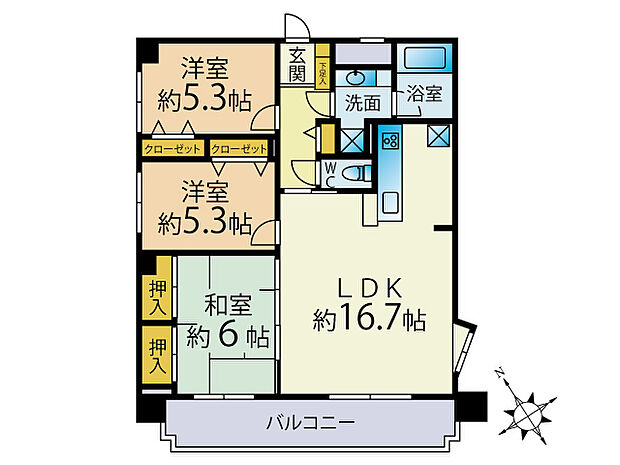 フォーレスト桜台(3LDK) 7階の内観