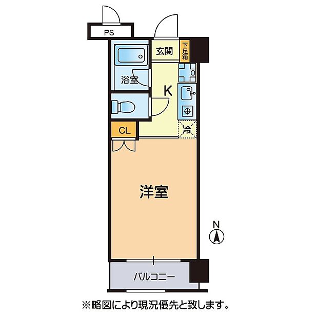 1K（専有面積：22.05m2）