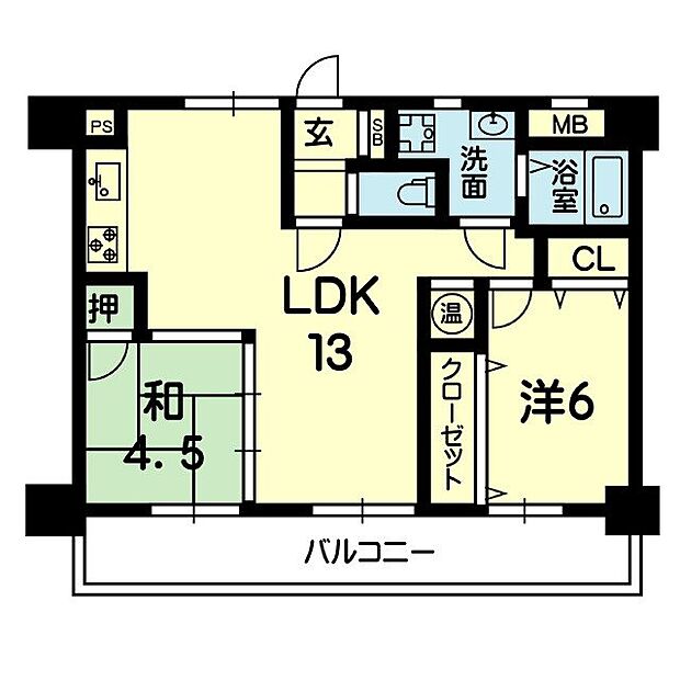 コアマンション古京町(2LDK) 8階/802の内観