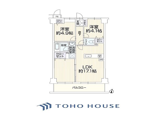 サントレ・ヴィラ横浜(3LDK) 3階の間取り図